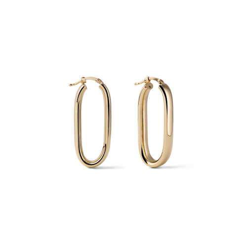 Orecchini a cerchio ovale dorati UNOAERRE